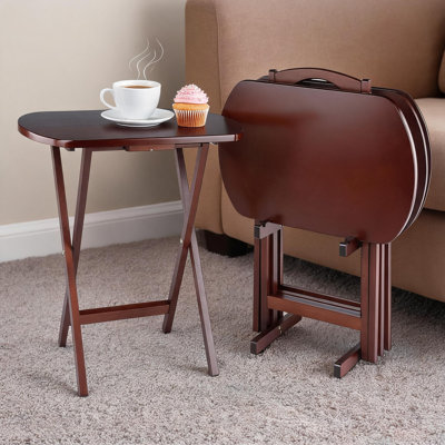 Walnut Solid Wood TV Tray Combination Set, High-Quality And Simple Texture, Practical And Versatile For Home Use