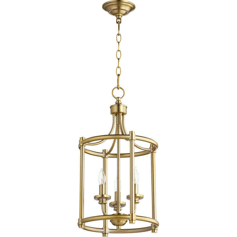 Herman 3 - Light Silver Lantern Pendant, Aged Brass