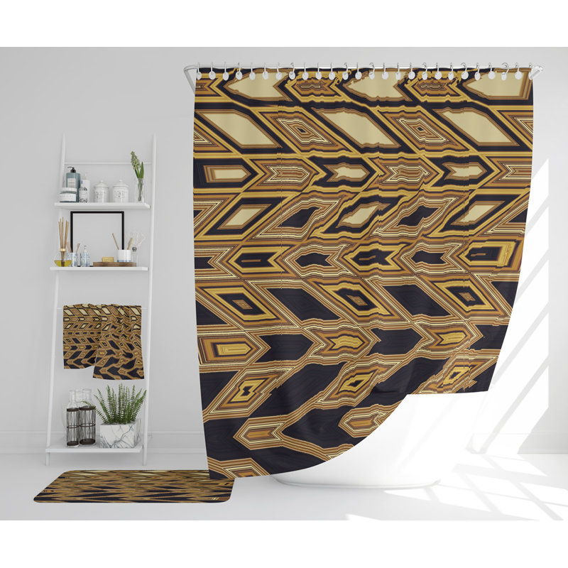 Neeta Polyester Shower Curtain Set