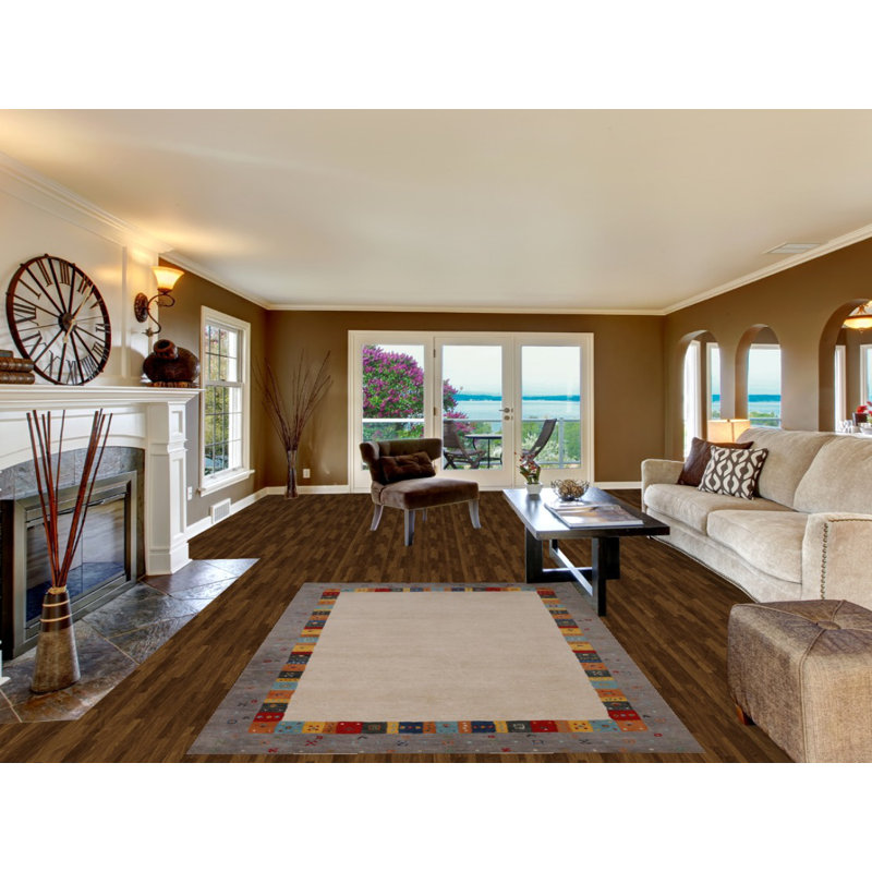 Solid Gabbeh Indian Area Rug