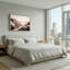 «Wavy Layered Hills in Earth Tones and sépia Sky», art mural sur toile-1001538690