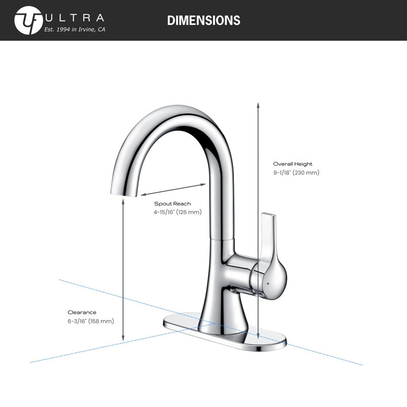 Davvid Collection Single-Handle High-Arc Lavatory Bathroom Sink Faucet with Drain Assembly - Brushed Gold, Brushed Gold