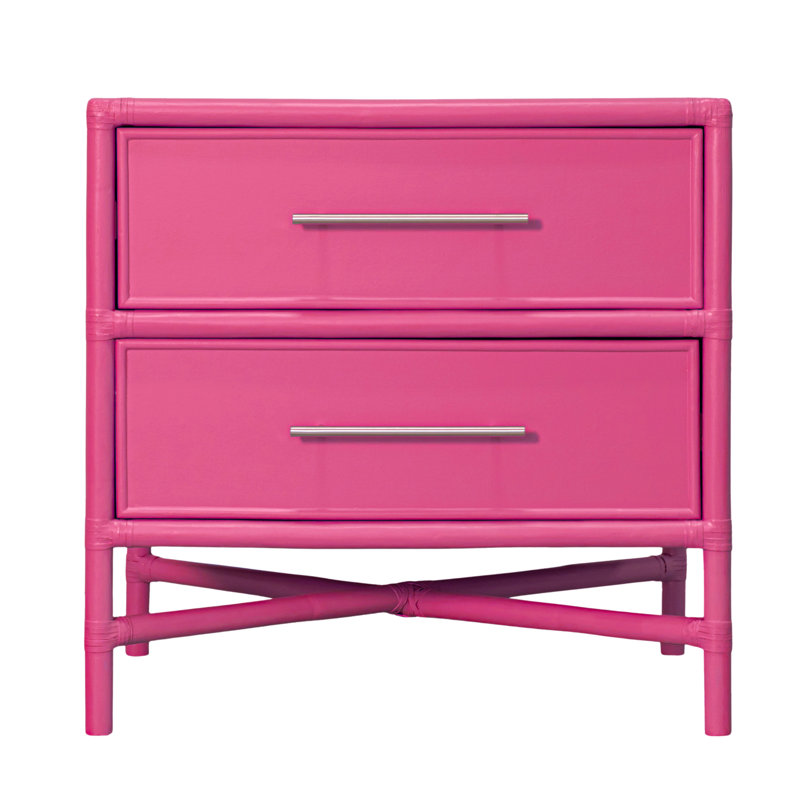 Venice 2 - Drawer Nightstand, Hot Pink