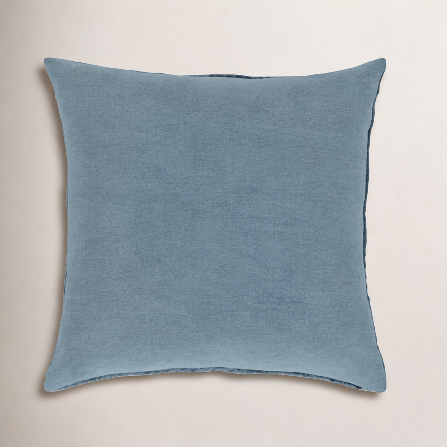Ruta Cotton Pillow Cover, Denim, 22" H x 22" W