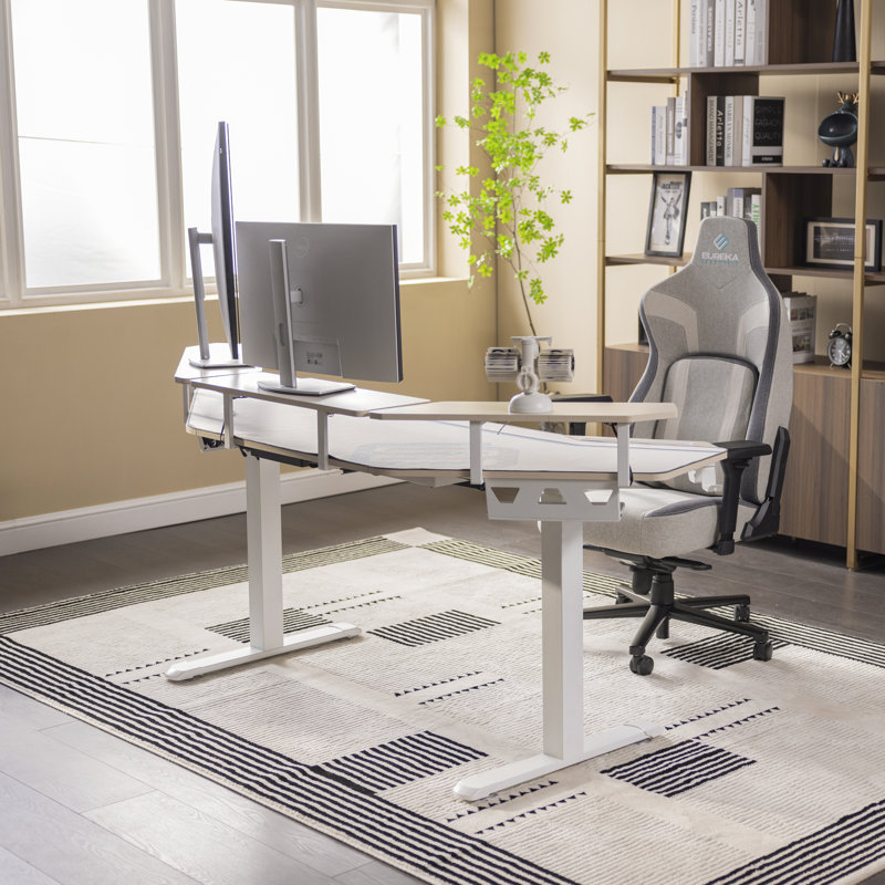 Bureau debout 72 po Marlyin, Érable / Blanc