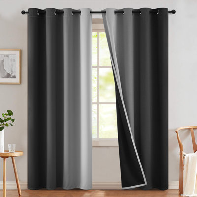 Rideaux 100% occultants, rideaux obscurcissant avec œillets pour chambre à coucher