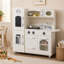Cuisine de jeu en bois pour enfants avec tableau noir, semblant de machine à glaçons et accessoires Teamson Kids-15101463