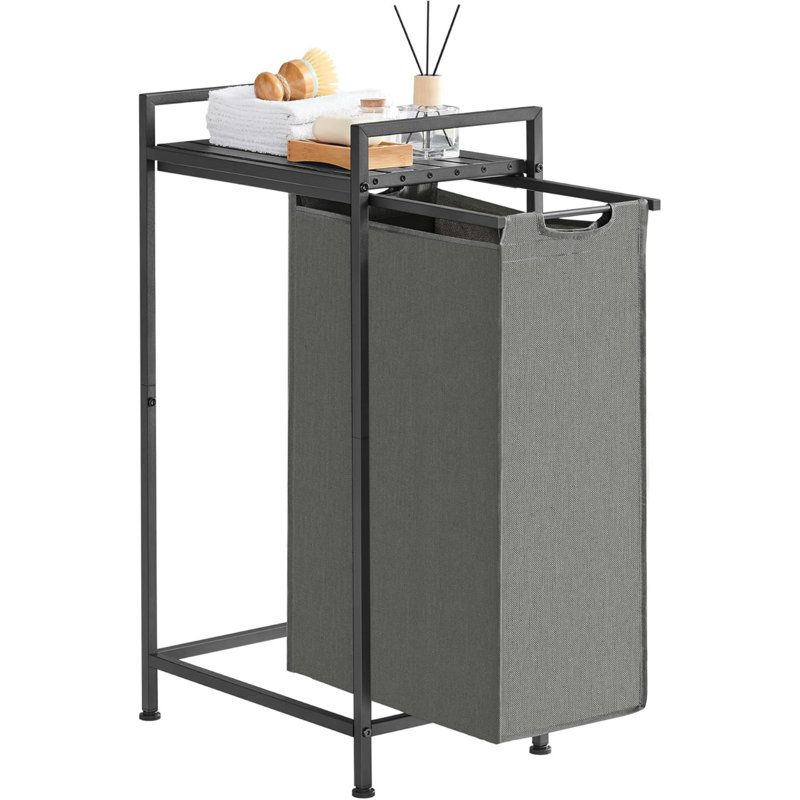 MDF, Steel, Oxford Fabric Laundry Cart, Grey