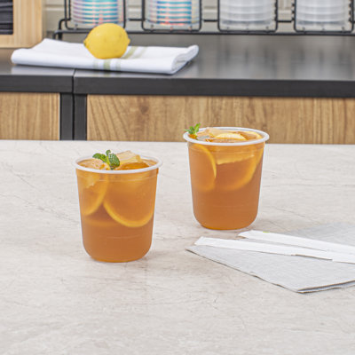 Restaurantware 12 Oz Plastic Cups 25 Count Frosted Durable Drink Cups Stackable Party Drinkware Frosted Finish Plastic Cups For Events