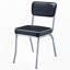 Chaises d'appoint noires et chromées (ensemble de 2)