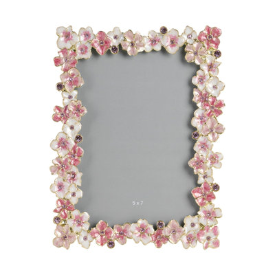 Picture Frame, Blossom Flower Design For Tabletop Display (Pink)