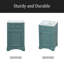 Meuble-lavabo de salle de bain avec lavabo en céramique, porte à fermeture douce, tablette réglable et support de rangement fixé à la porte - idéal pour les petites salles de bain-266647474