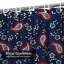Rideau de douche à motif floral avec 12 crochets Paisley-1614386772