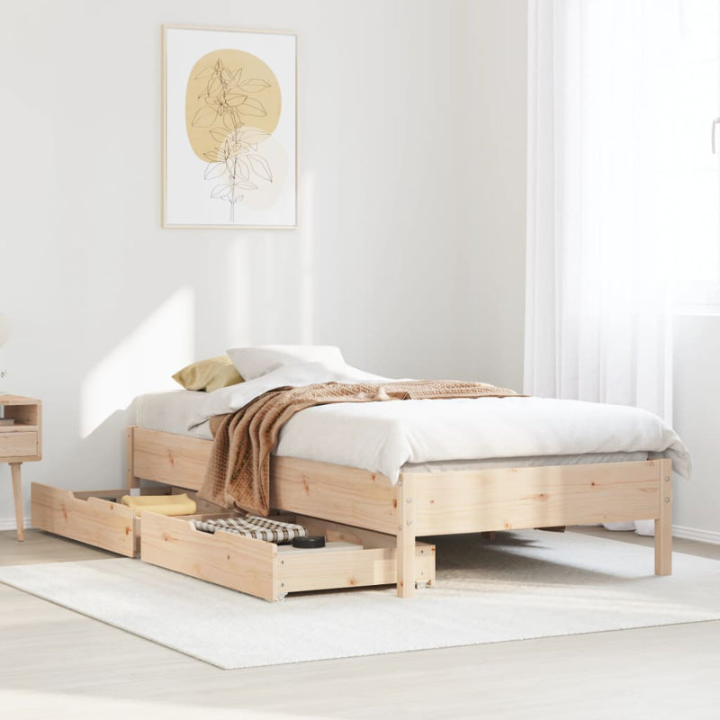 Storage Bed, Brown, Small Single (2'6)