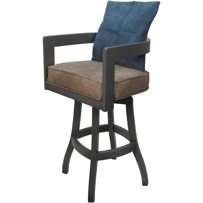 Vinyle en marbre Coray - coussin bleu, Gray, Sand, Extra Tall (34" Seat Height)