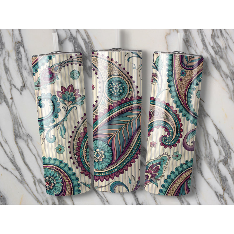 Choose Handmade Tumblers 591ml Vacuum Insulated Stainless Steel (18/8) Travel Tumbler with Straw