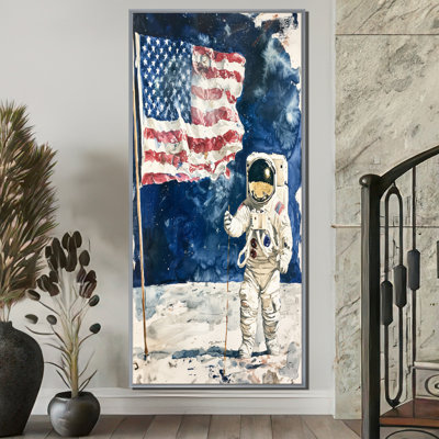 «Musser Usa Flag on The Moon Landing II», impressions sur toile