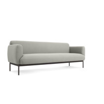 Harper & Bright Designs 88.5 in. W Square Arm 3-Seats Linen Sofa