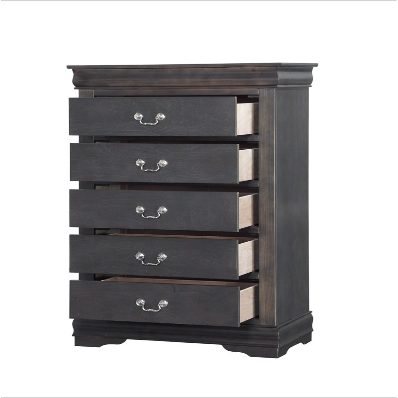 Commode Louis Philippe gris foncé, Gris foncé