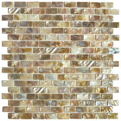 Mother of Pearl Shell Mosaic Tile, Phantom color, 6 Sheet