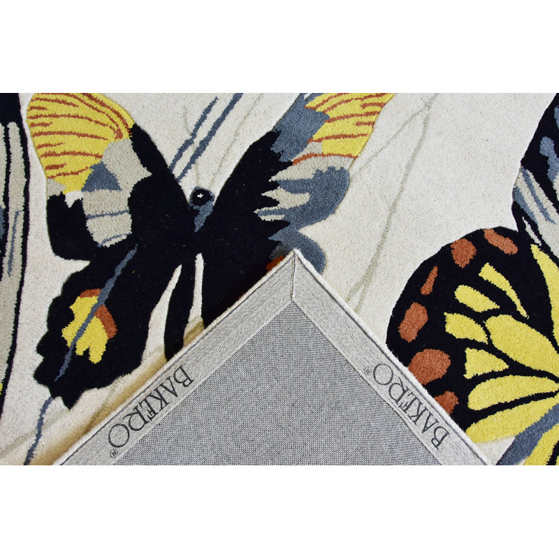 Floral Hand Woven Area Rug, Rectangle 155cm x 244cm