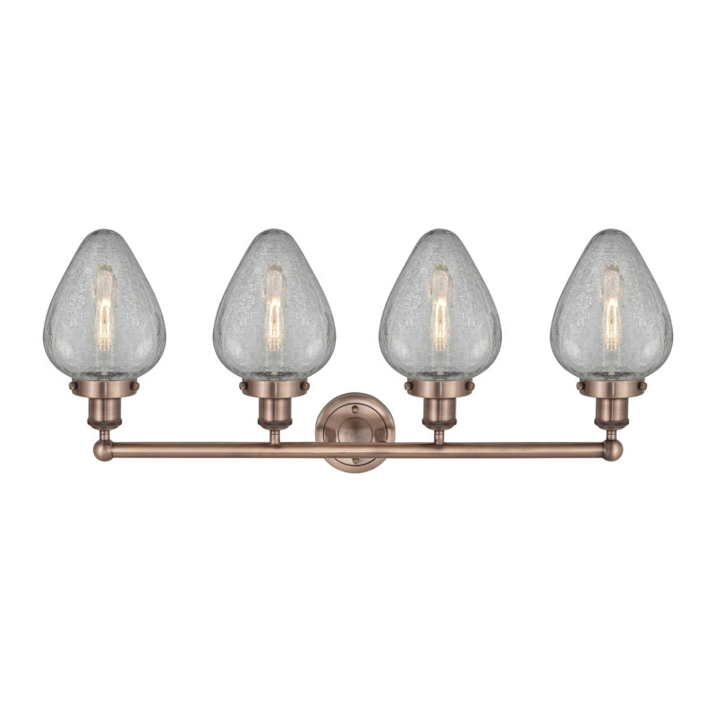 Éclairage pour meuble-lavabo à 4 lumières à intensité variable Ameet, Cuivre antique