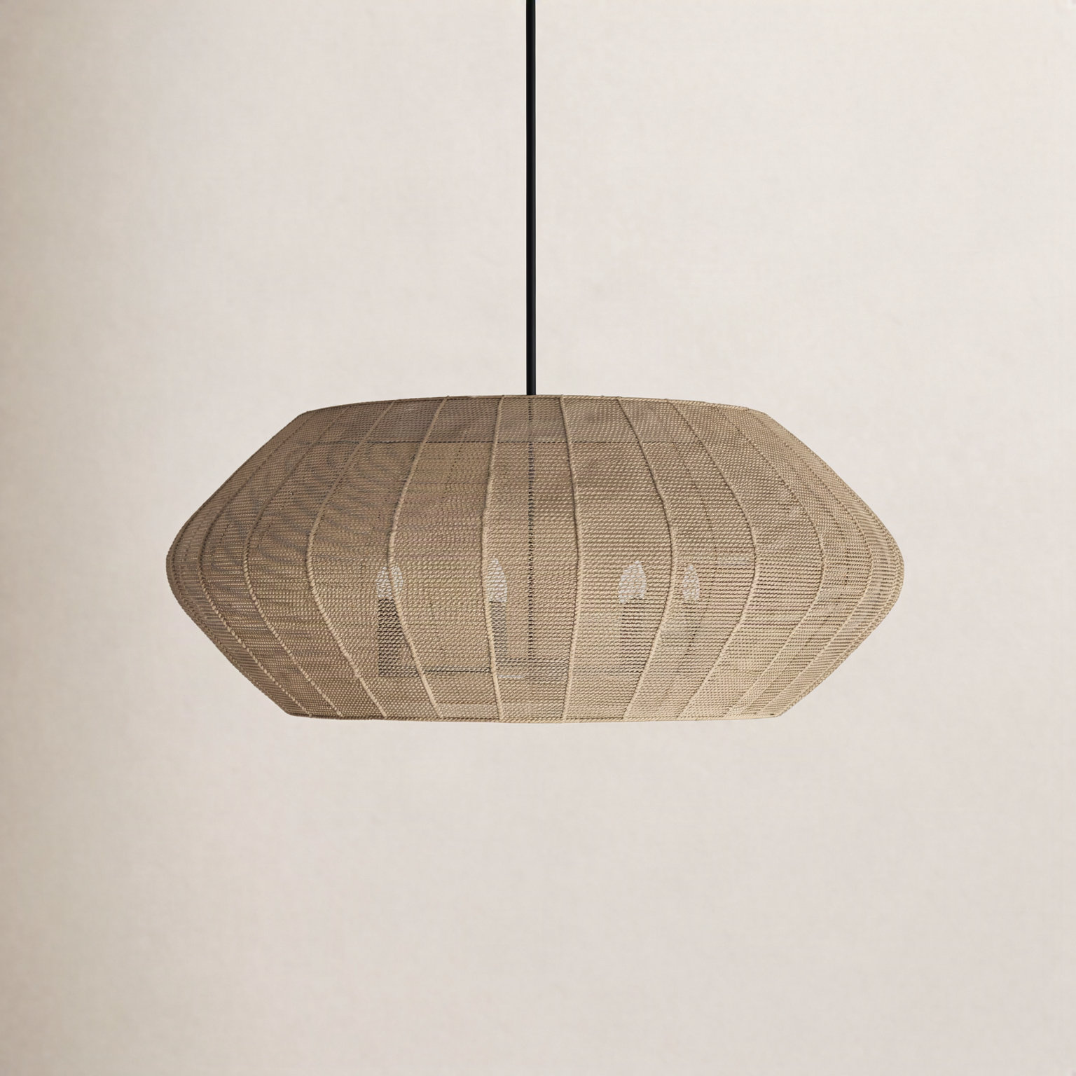 Ariza 7-Light Chandelier, Black, Camel