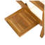 Chaise longue inclinable en bois d'acacia à roulettes l 23 po x P 79 po x H 30,25 po Christopher Knight Home