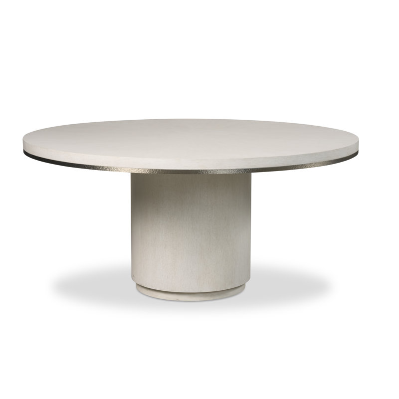 Carino Round Oak Dining Table, Frost