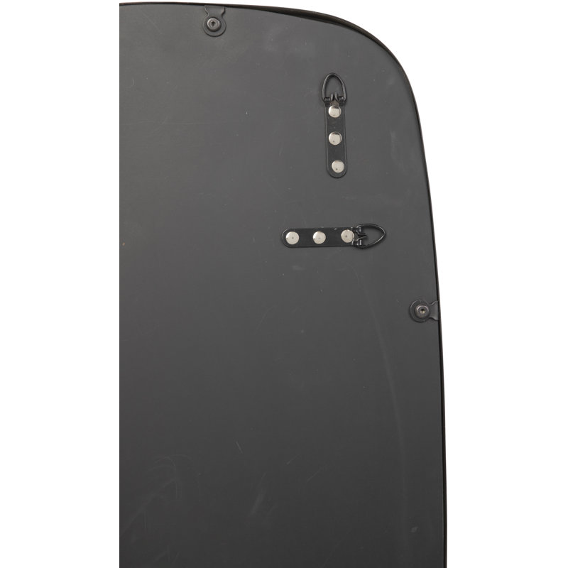 Rochester Metal Flat Wall Mirror, 42" x 18", Black