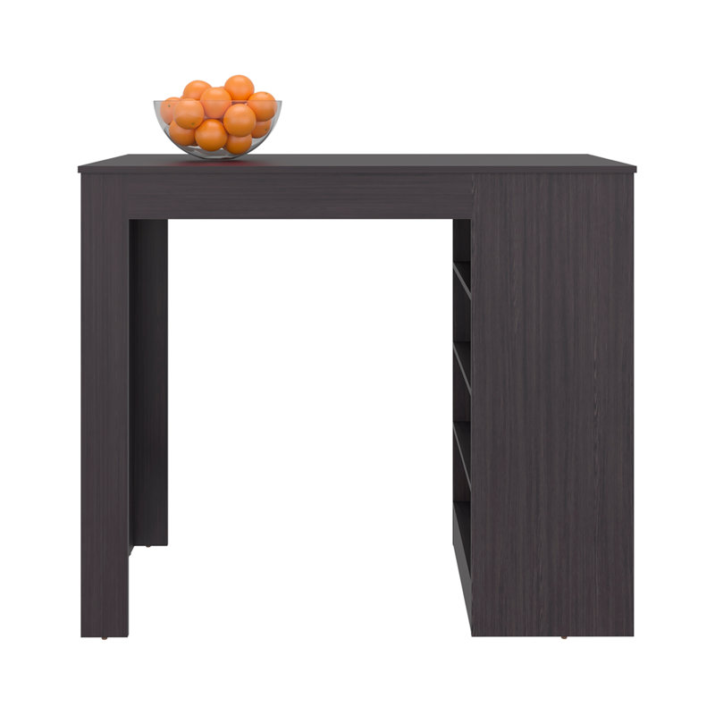 Îlot de cuisine avec rangement ouvert Luna, wengé Luna