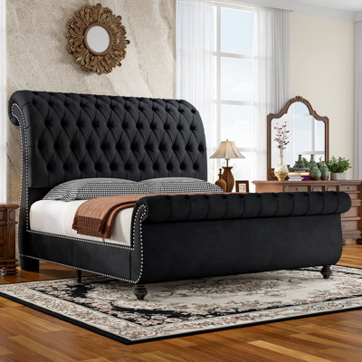 Tufted Upholstered Platform Bed