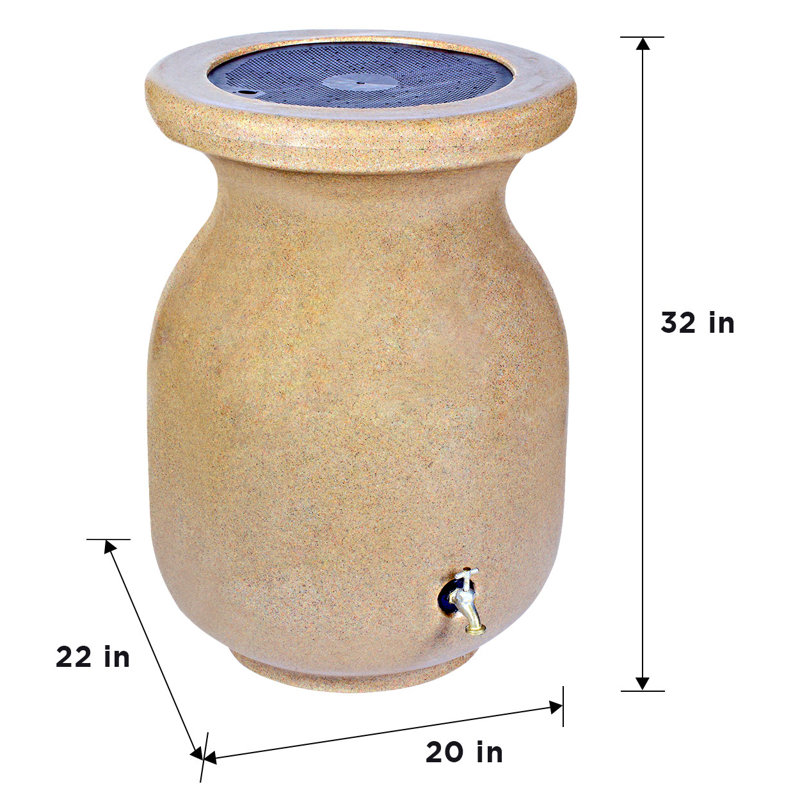 50 gallons Baril de pluie en plastique