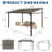 10X12ft Pergola with Sloped Roof, 4-Pillar PC Top Patio Shade Structure for Garden, Backyard & Deck