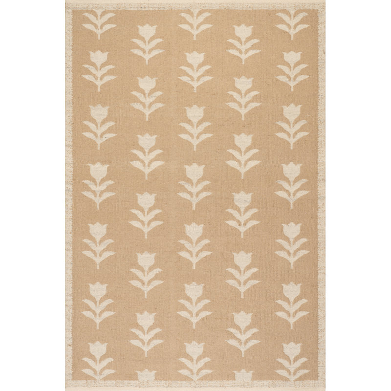  Vayana Floral Farmhouse Area Rug, Rectangle 4' x 6'