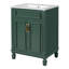Meuble-lavabo de 24 po avec lavabo supérieur, armoire de rangement moderne avec 2 portes à fermeture douce et tablette réglable, structure en bois massif.