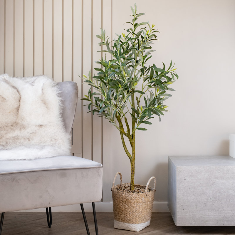 140cm Faux Olive Tree in Basket