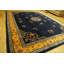 Rectangle 1920s Antique Wool Blue Hand Knotted Pile Large Rug