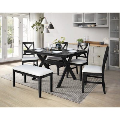 Shawn 6-Person Trestle Dining Set