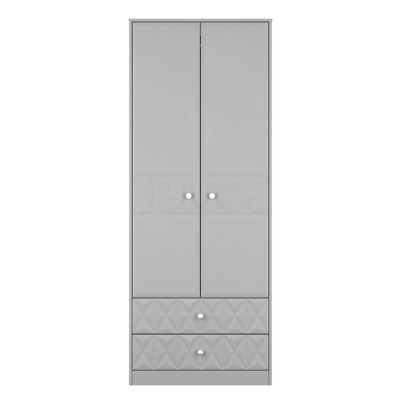 San Jose 2 Door Robe 2 Drawer Robe in Dusk Grey (Ready Assembled)