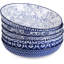 Ensemble de bols à pâtes en porcelaine de 6, 26 onces de large et peu profonds pour la salade, la soupe, les céréales, la vaisselle allant au micro-ondes et au lave-vaisselle, empilable