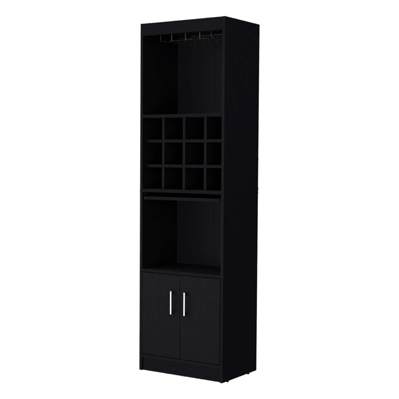 Bar avec rangement pour bouteilles de vin, Blanc