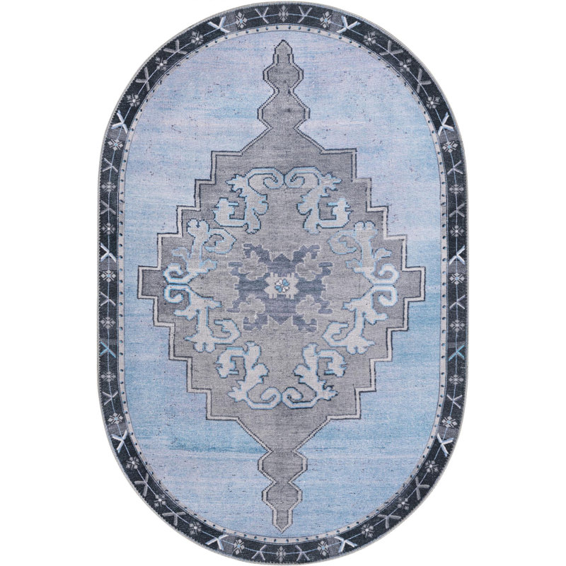 Oppie Oriental Indoor Rug, Oval 4' x 6'