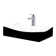 Novatto 15.75'' Glossy Black Ceramic Rectangular Bathroom Sink with Faucet