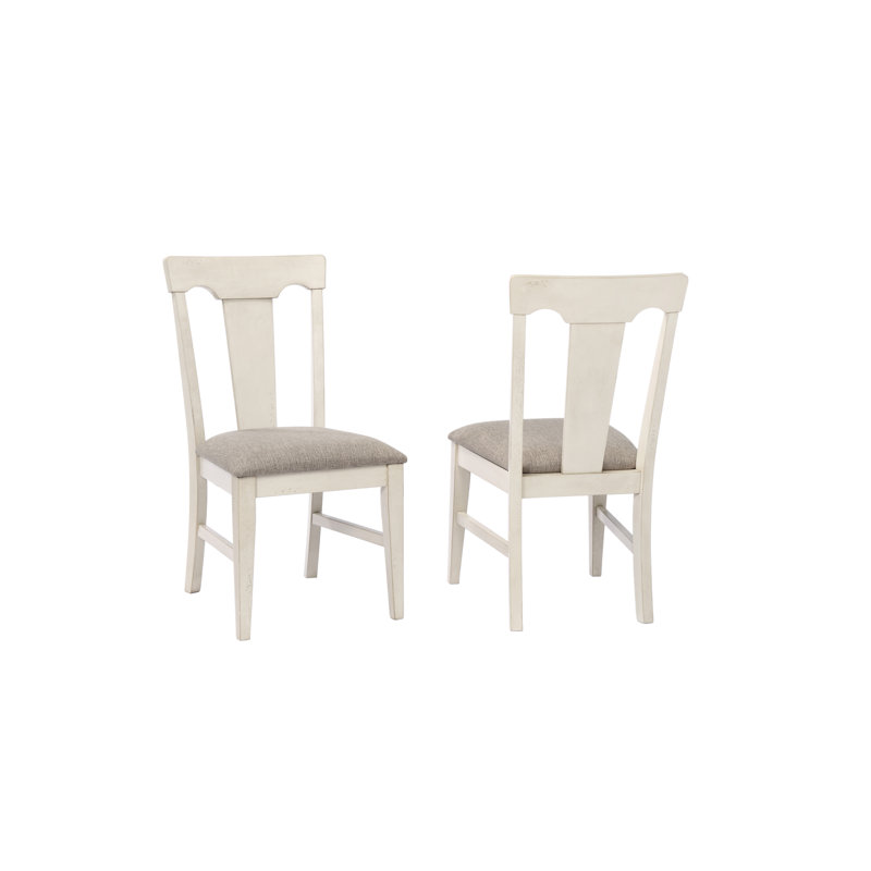 Chaise rembourrée Calderon, Blanc antique