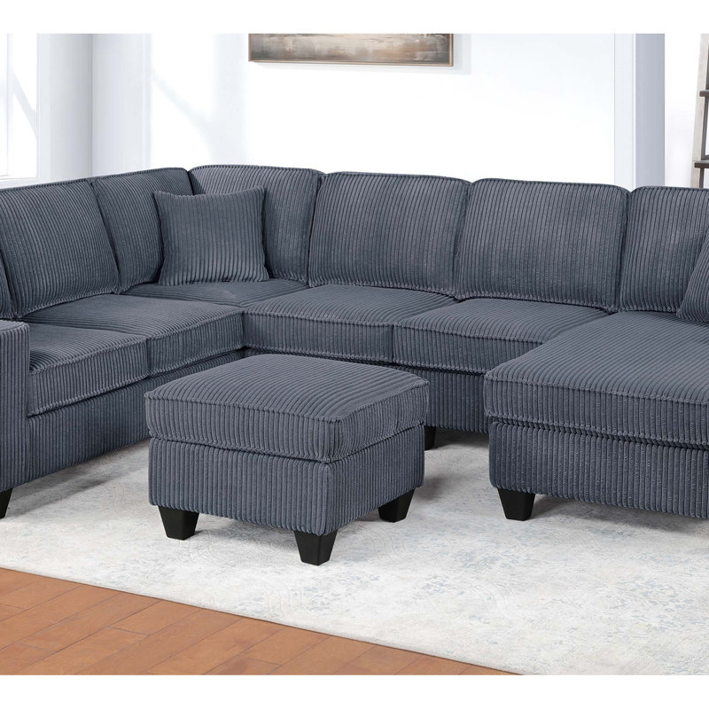 Modern 5-Piece Sectional Set With USB Ports, Storage, And Cocktail Ottoman For Stylish Living Rooms, Dark Gray