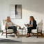 Chaise d'appoint transitionnelle traditionnelle rembourrée-447515769