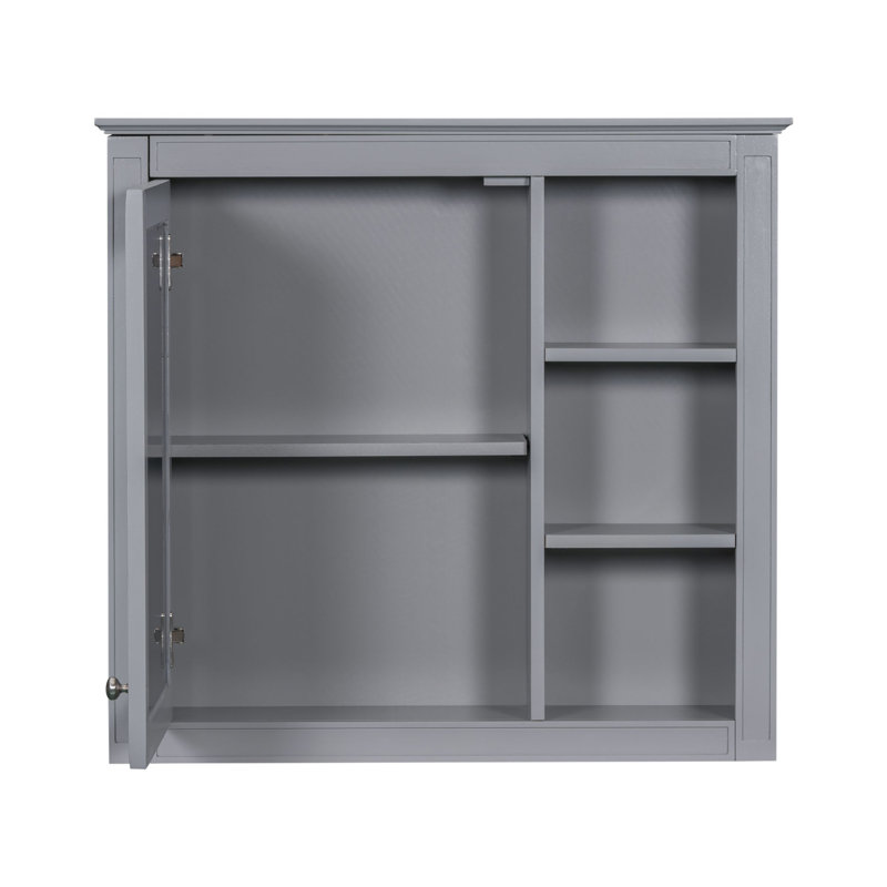 Armoire à pharmacie à miroir murale l 30 po H 28 po, Gris