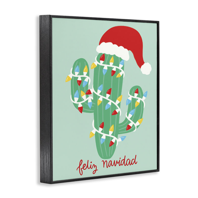 Cactus de Noël occidental, estampe numérique, design par Taylor Shannon Designs, H 14 po x l 11 po
