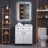 30" Freestanding Bathroom Vanity With Ceramic Sink & Storage Cabinet In White